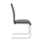 Armen Living Amanda Contemporary Side Chair in Gray Faux Leather and Chrome Finish, PK2 LCAMSIGR - alternate 2